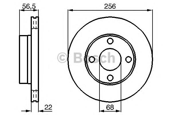 0 986 478 550 Bosch freno de disco delantero