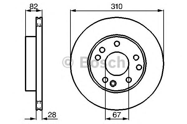 0986478528 Bosch freno de disco delantero