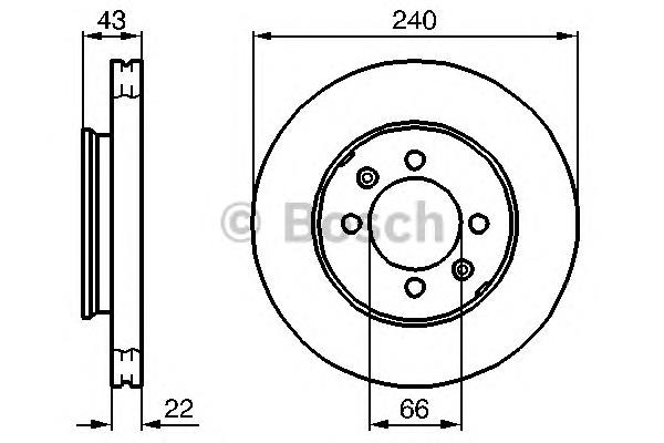 0 986 478 813 Bosch freno de disco delantero