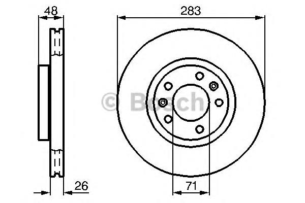 0986478732 Bosch freno de disco delantero