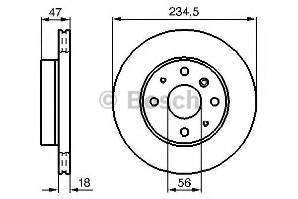 0986478684 Bosch freno de disco delantero