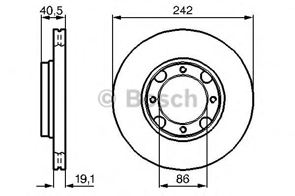 0 986 478 674 Bosch freno de disco delantero