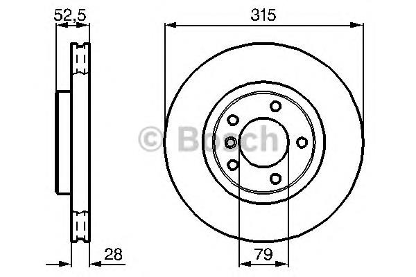 0 986 478 748 Bosch freno de disco delantero