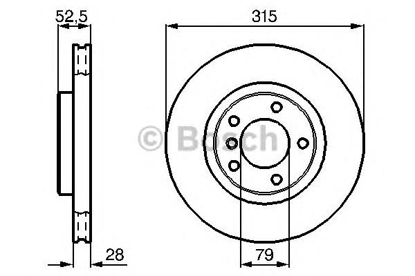 0986478762 Bosch freno de disco delantero