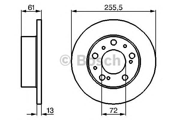 0 986 478 067 Bosch freno de disco delantero