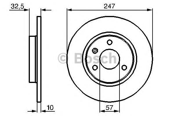 0986478142 Bosch freno de disco delantero