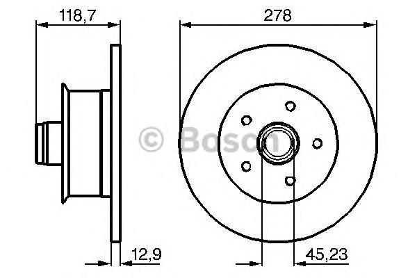 0986478136 Bosch freno de disco delantero