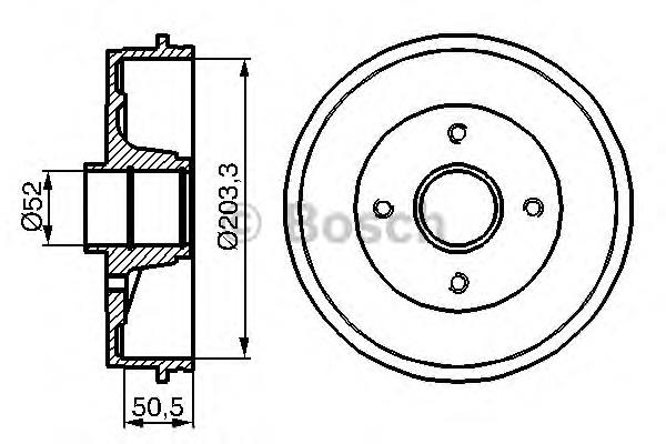 0986477122 Bosch freno de tambor trasero