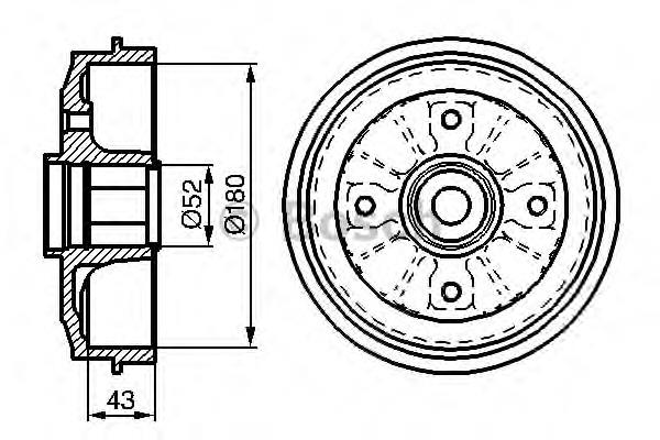 0986477114 Bosch freno de tambor trasero