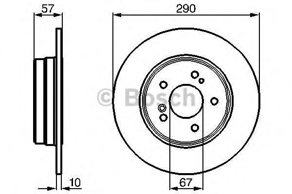 0 986 478 446 Bosch freno de disco delantero