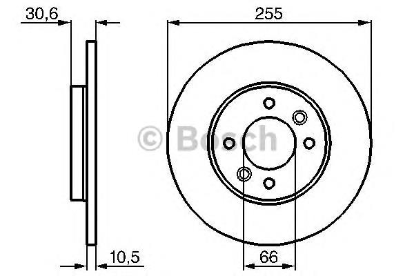 0 986 478 424 Bosch disco de freno trasero