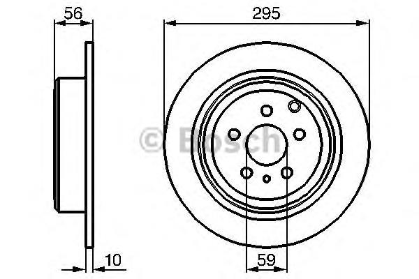 0986478435 Bosch disco de freno trasero