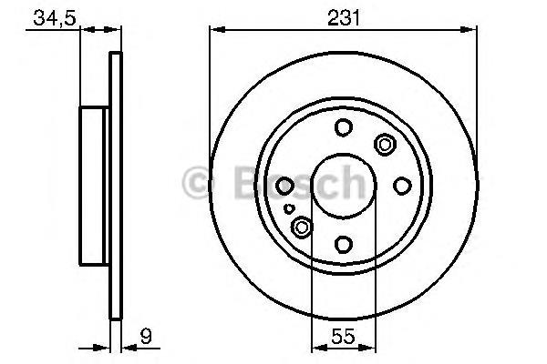 0 986 478 242 Bosch disco de freno trasero