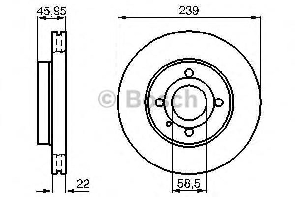 0986478228 Bosch freno de disco delantero