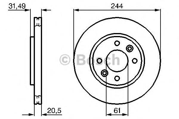 0986478278 Bosch freno de disco delantero