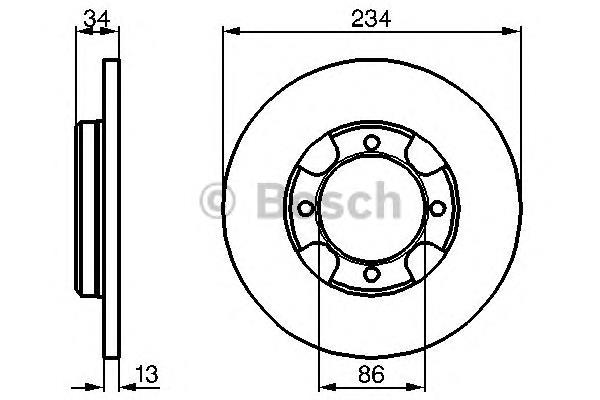 0986478282 Bosch freno de disco delantero