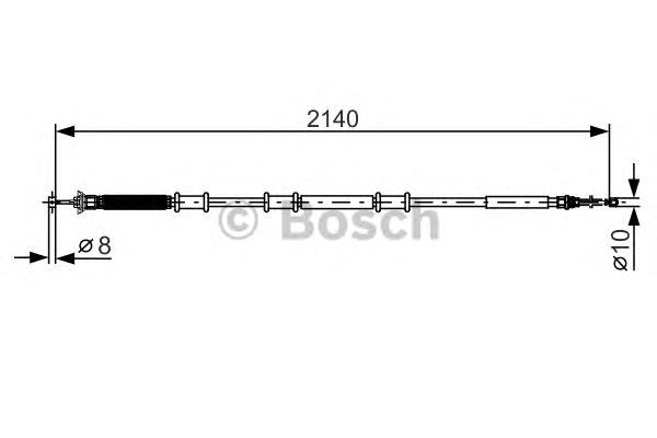 1 987 482 288 Bosch cable de freno de mano trasero derecho