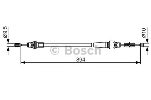 1987482365 Bosch cable de freno de mano trasero izquierdo