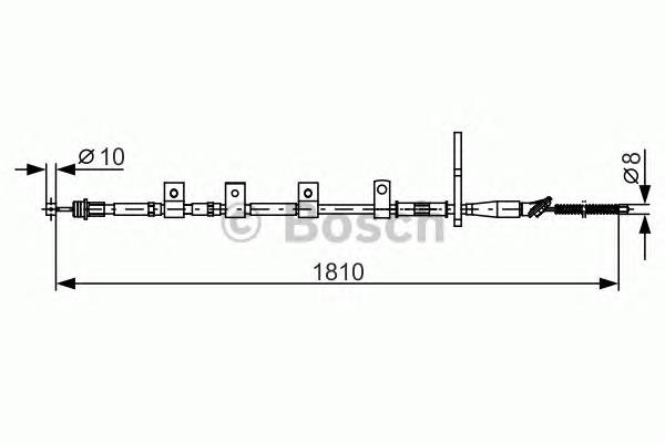 1987482356 Bosch cable de freno de mano trasero derecho