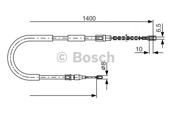  Cable de freno de mano trasero derecho para Volkswagen Transporter 3 