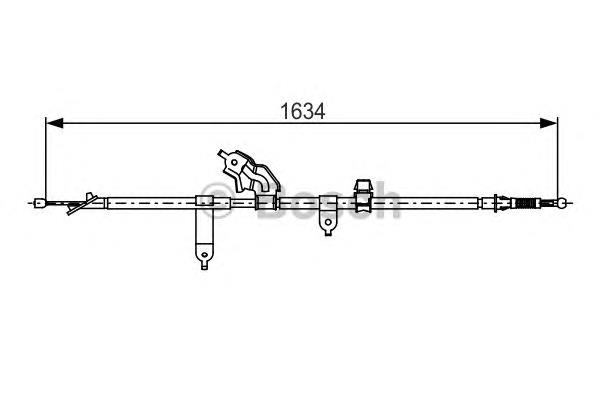 1987482222 Bosch cable de freno de mano trasero izquierdo