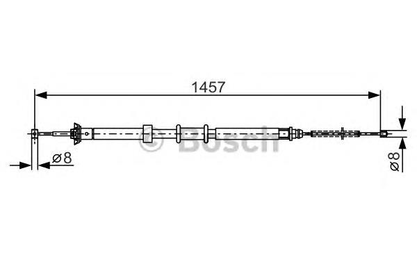 1987482236 Bosch cable de freno de mano trasero derecho