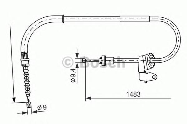  Cable de freno de mano trasero derecho para MINI Clubman R55