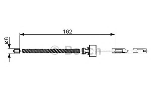 1987482278 Bosch cable de freno de mano trasero derecho/izquierdo