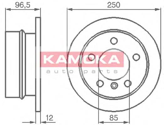 103454 Kamoka disco de freno trasero