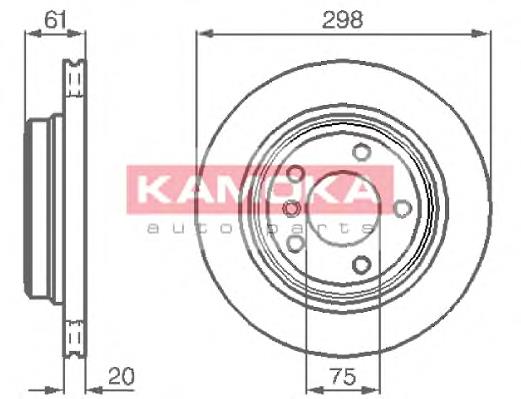 1031672 Kamoka disco de freno trasero