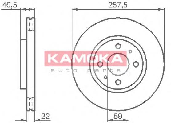 1031524 Kamoka freno de disco delantero