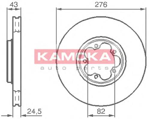 1032226 Kamoka freno de disco delantero