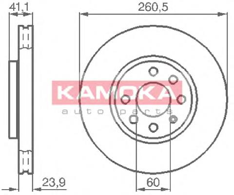 1032262 Kamoka freno de disco delantero