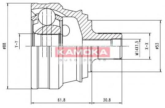 6276 Kamoka junta homocinética exterior delantera