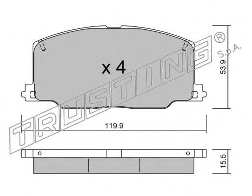 069.0 Trusting pastillas de freno delanteras