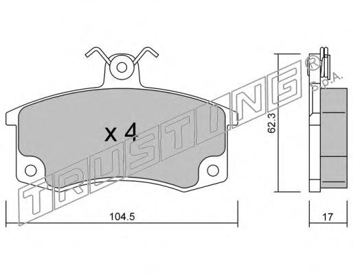 064.0 Trusting pastillas de freno delanteras
