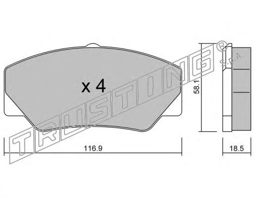 058.0 Trusting pastillas de freno delanteras