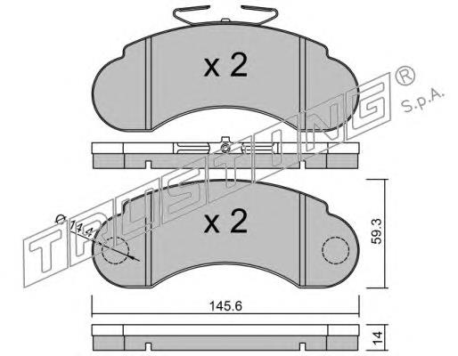 057.0 Trusting pastillas de freno delanteras