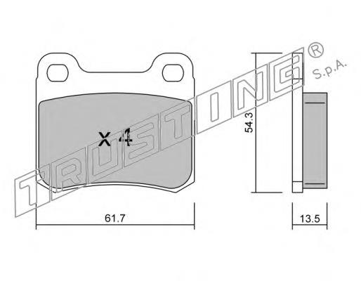 094.0 Trusting pastillas de freno traseras