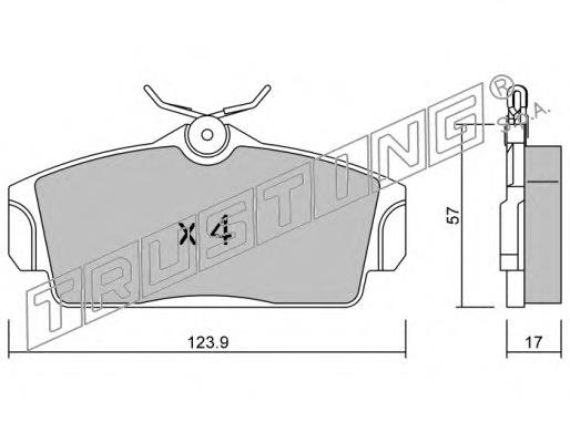 314.0 Trusting pastillas de freno delanteras