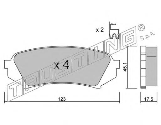 469.0 Trusting pastillas de freno traseras
