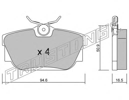 355.0 Trusting pastillas de freno traseras