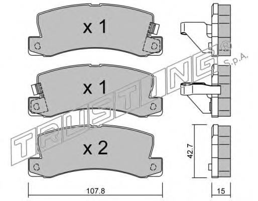 0449220022 Toyota pastillas de freno traseras