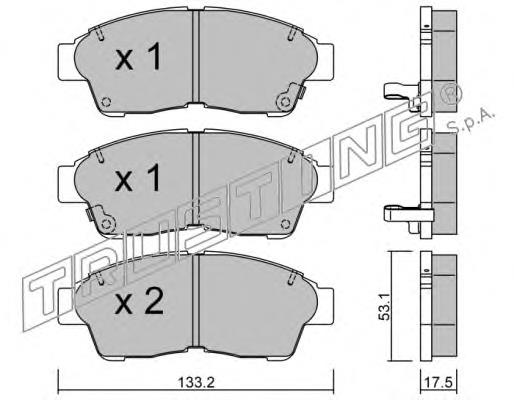152.0 Trusting pastillas de freno delanteras