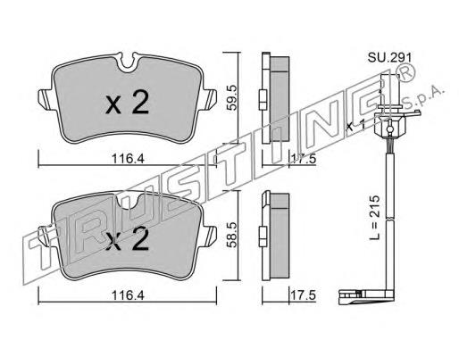 971.0W Trusting pastillas de freno traseras