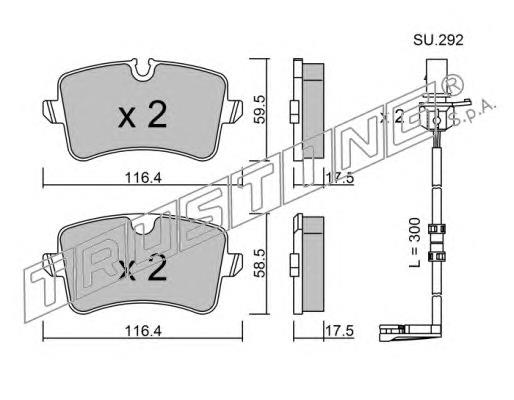 971.1W Trusting pastillas de freno traseras