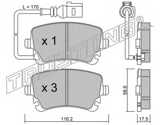 570.0 Trusting pastillas de freno traseras