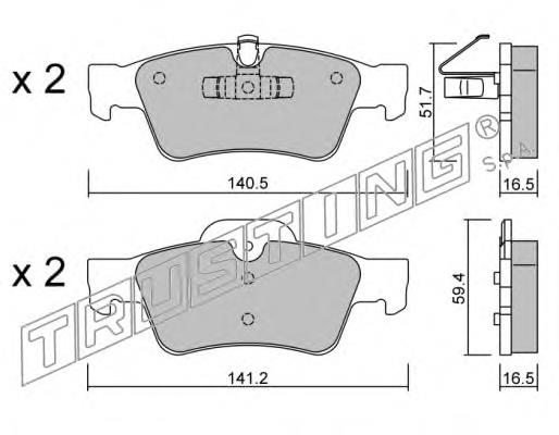 584.1 Trusting pastillas de freno traseras