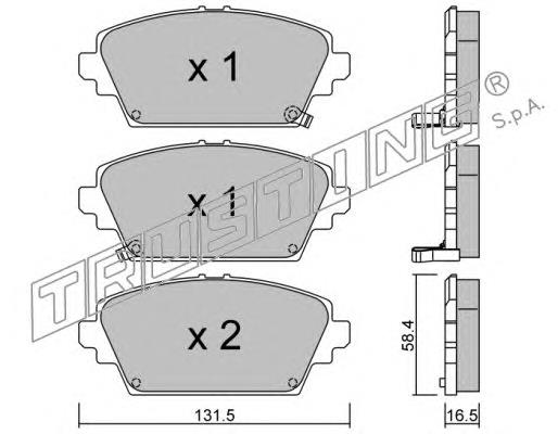 480.1 Trusting pastillas de freno delanteras
