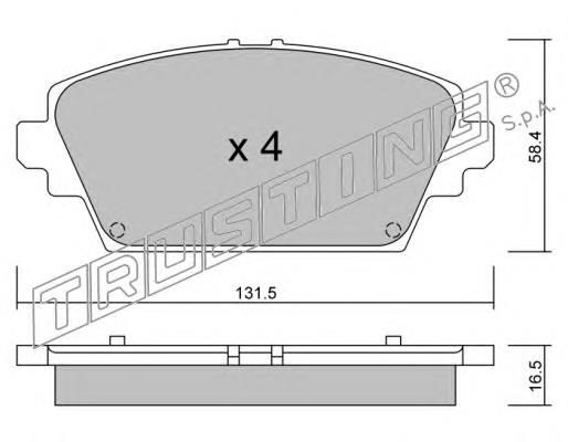 480.0 Trusting pastillas de freno delanteras